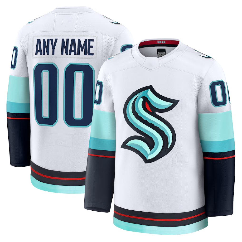 Seanshop Custom S.Kraken White Away Premium Jerseys