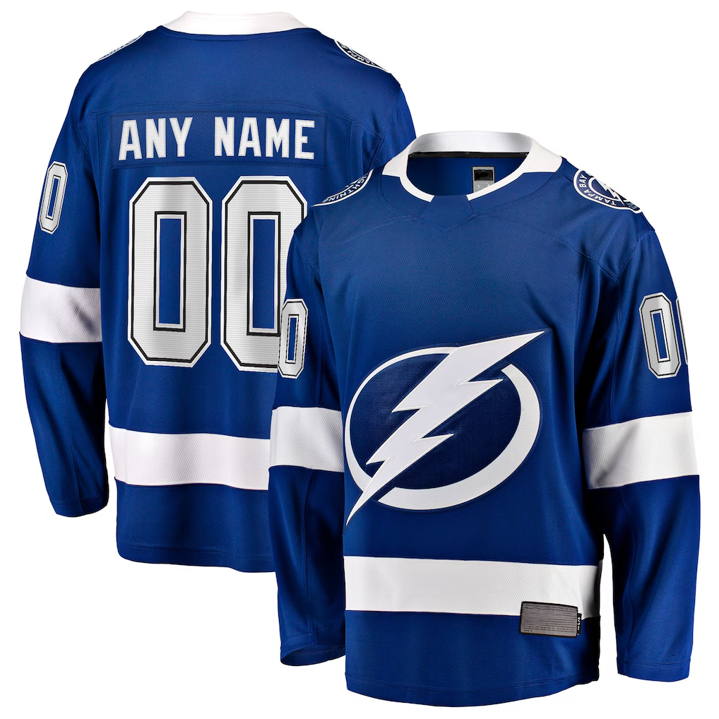 Seanshop Custom TB.Lightning Blue Home Breakaway Jerseys