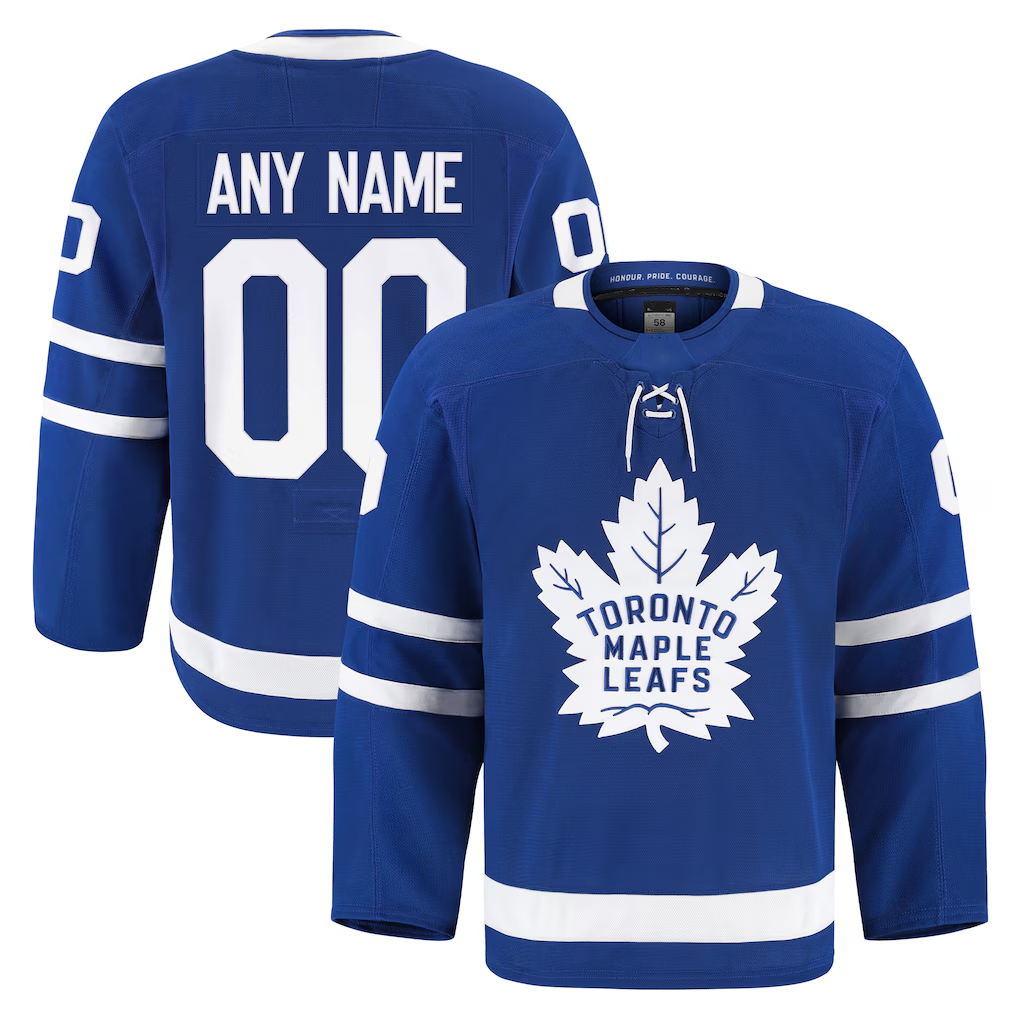 Seanshop Custom TM.Leafs Blue Home Authentic Pro Jerseys