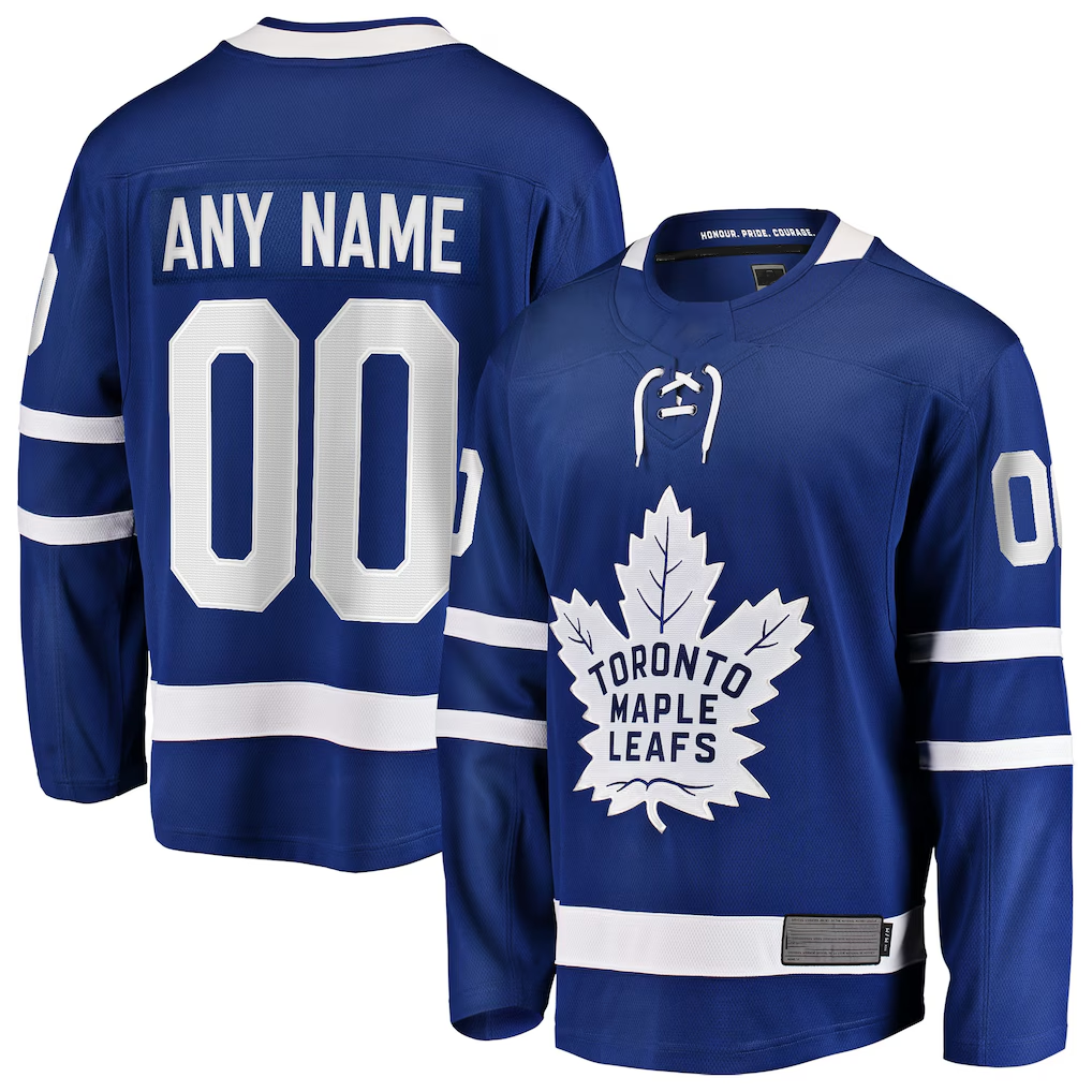 Seanshop Custom TM.Leafs Blue Home Breakaway Jerseys