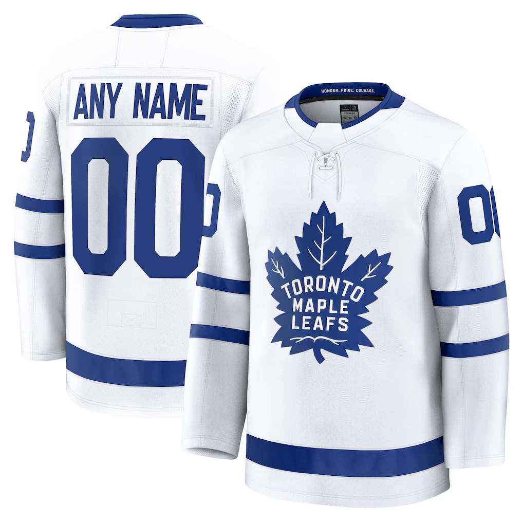 Seanshop Custom TM.Leafs White Away Premium Jerseys