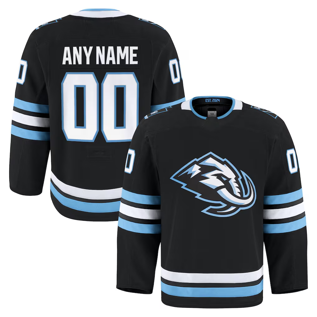Seanshop Custom U.Mammoth Black Home Authentic Pro Jerseys