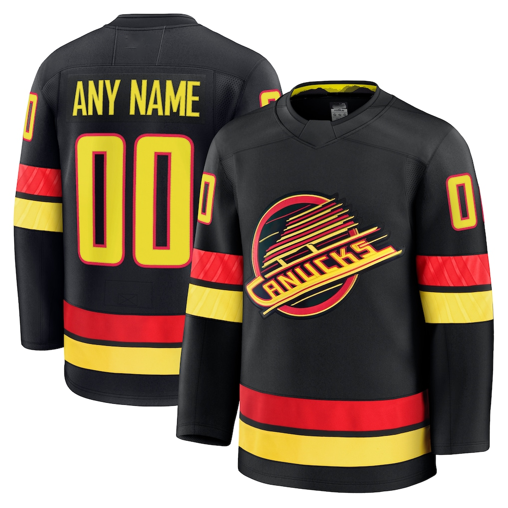 Seanshop Custom V.Canucks Black Alternate Premium Jerseys