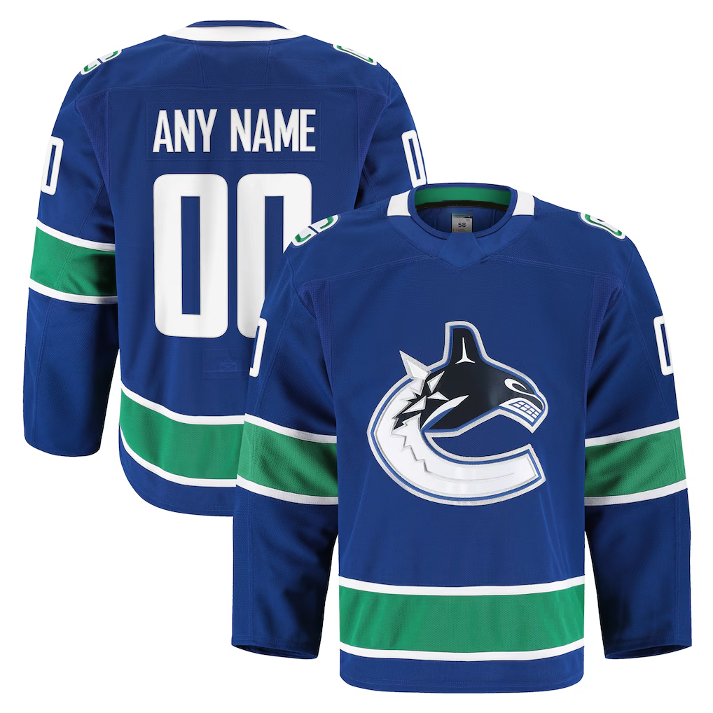 Seanshop Custom V.Canucks Blue Home Authentic Pro Jerseys