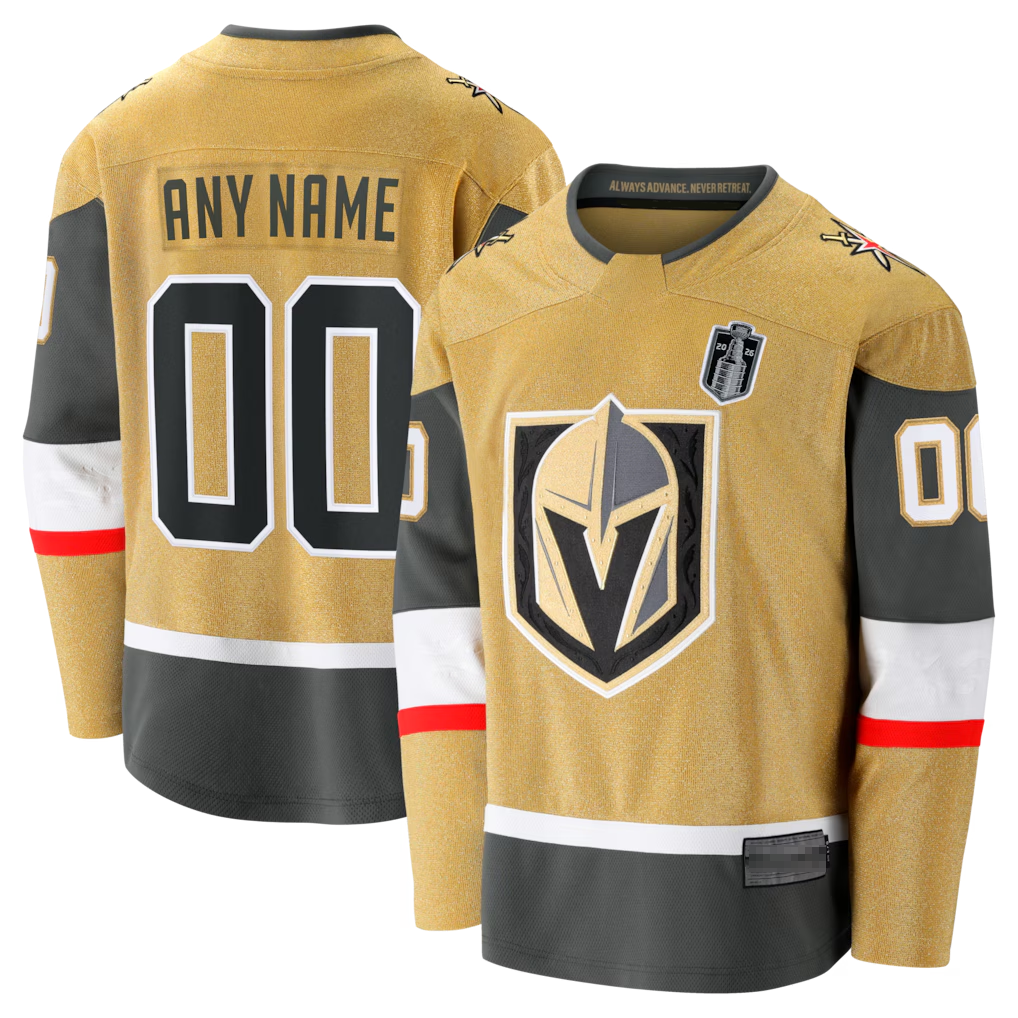 Seanshop Custom VG.Knights Gold 2026 Stanley Cup Final Breakaway Jerseys
