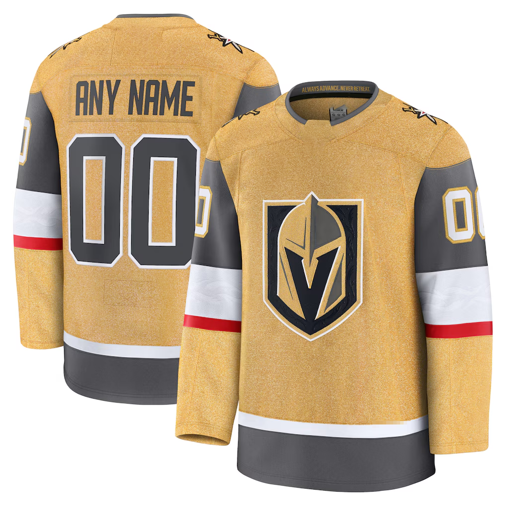 Seanshop Custom VG.Knights Gold Home Premium Jerseys