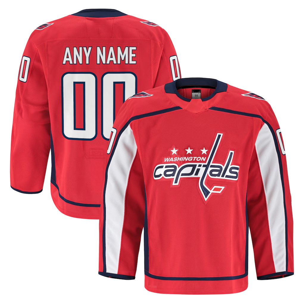 Seanshop Custom W.Capitals Red Home Authentic Pro Jerseys