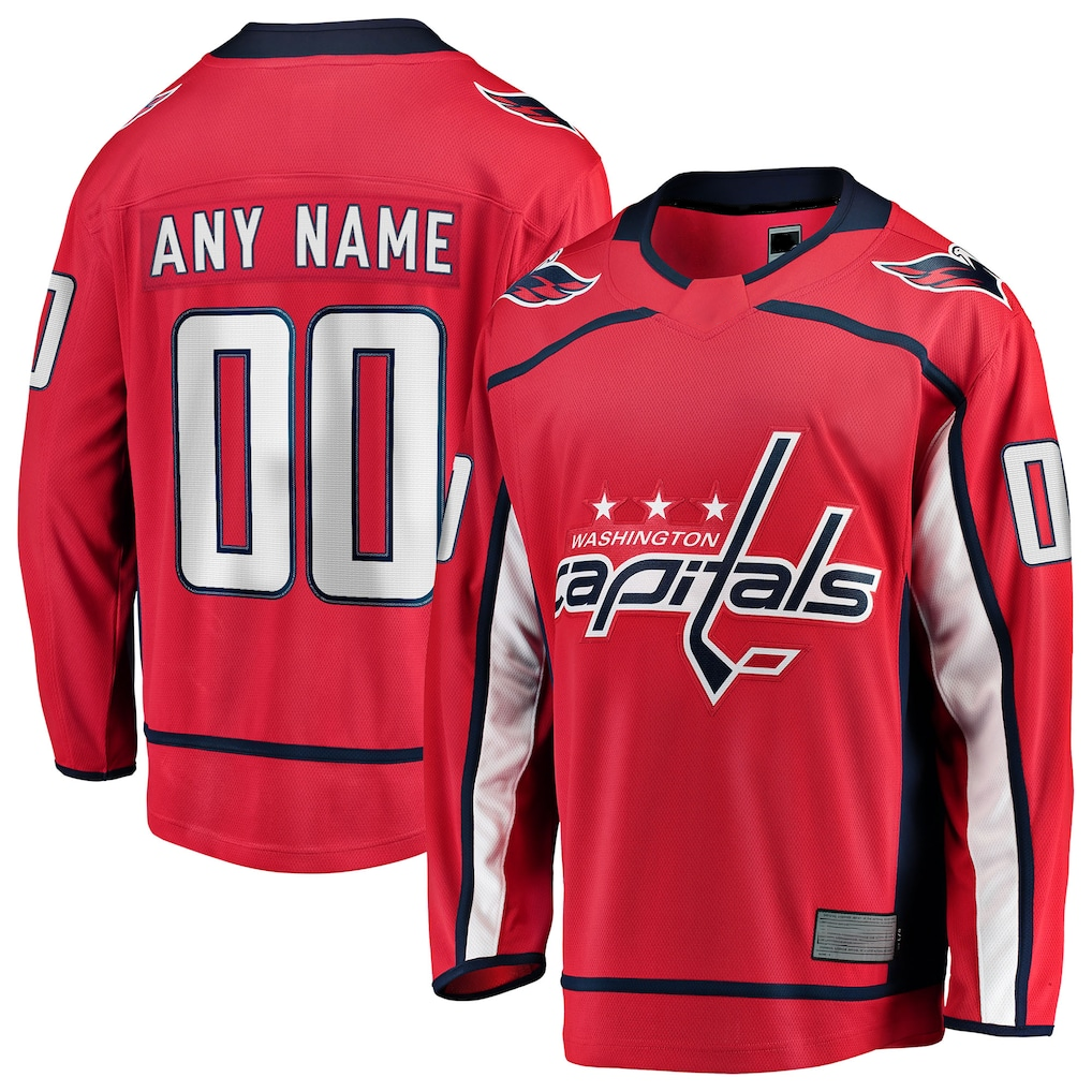 Seanshop Custom W.Capitals Red Home Breakaway Jerseys