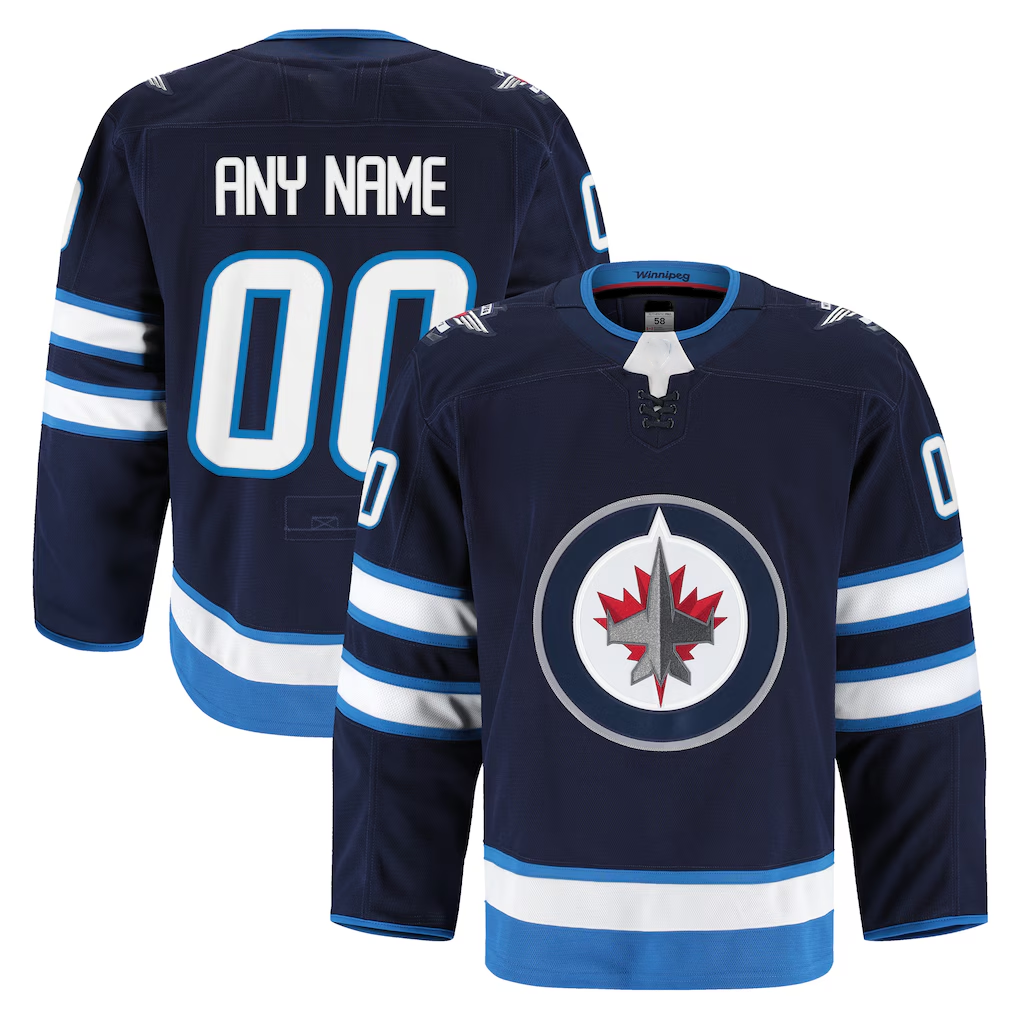 Seanshop Custom W.Jets Navy Home Authentic Pro Jerseys