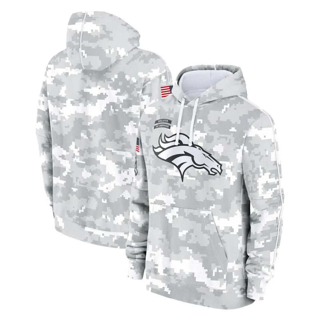 Seanshop D.Broncos Arctic Camo Salute to Service Hoodies Limited Game Blank Player Stitched Jerseys