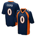 Seanshop D.Broncos #0 Jonathon Cooper Player Navy Game Stitched Jerseys