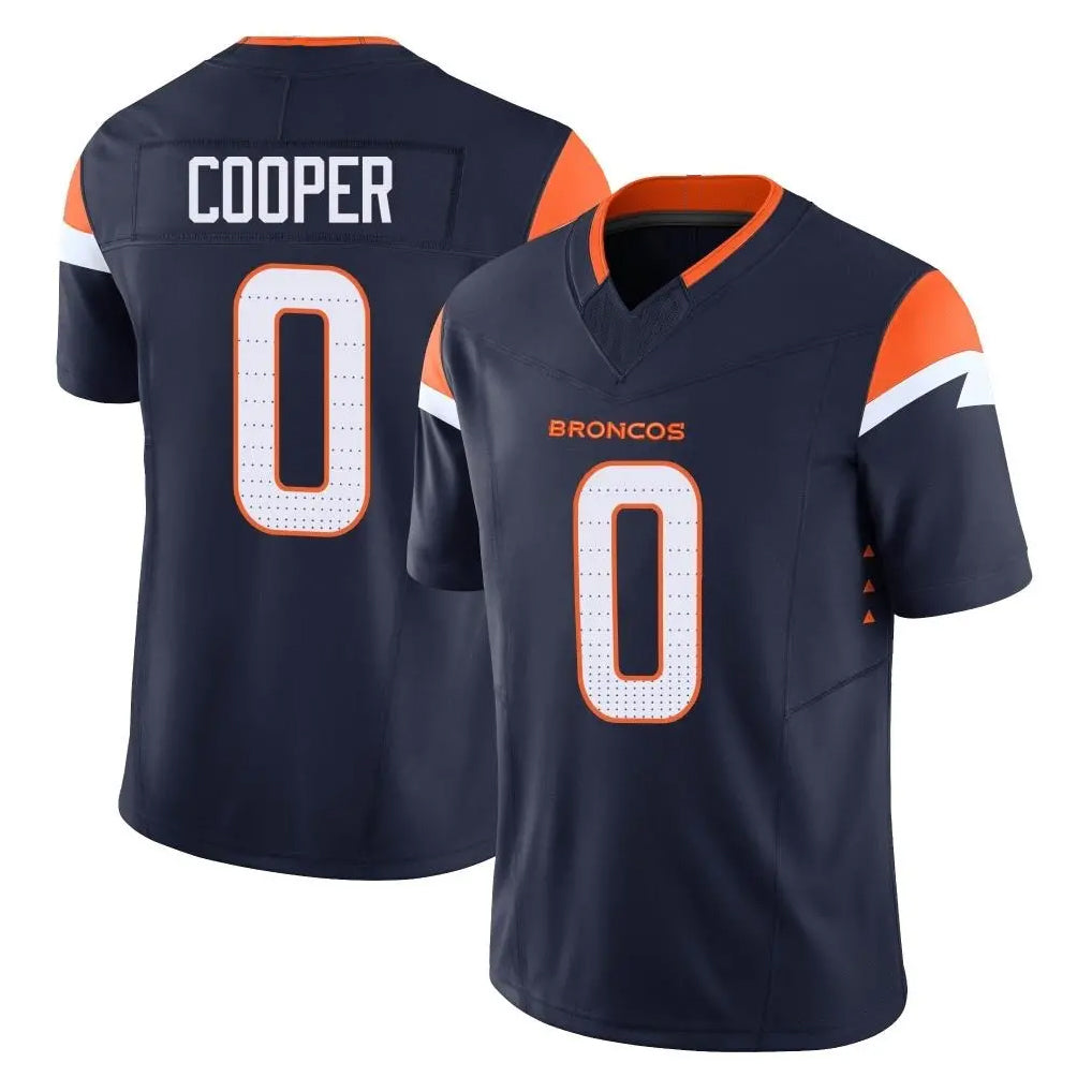 Seanshop D.Broncos #0 Jonathon Cooper Player Navy Limited Vapor F.U.S.E. Home Game Stitched Jerseys