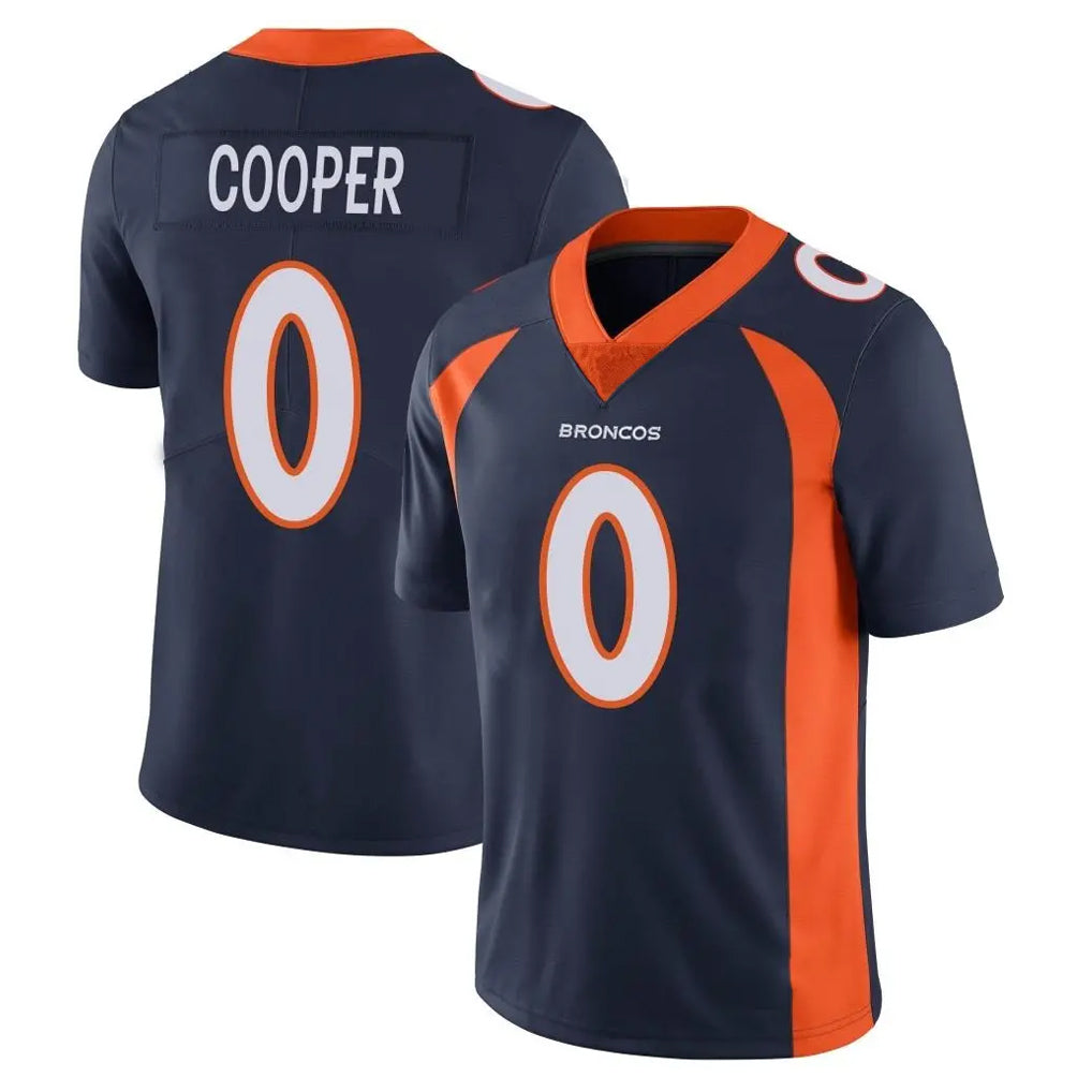 Seanshop D.Broncos #0 Jonathon Cooper Player Navy Vapor Untouchable Limited Game Stitched Jerseys
