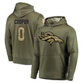 Seanshop D.Broncos #0 Jonathon Cooper Player Olive Salute to Service Pullover Hoodies Home Game Stitched Jerseys