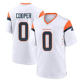 Seanshop D.Broncos #0 Jonathon Cooper Player White Home Game Stitched Jerseys