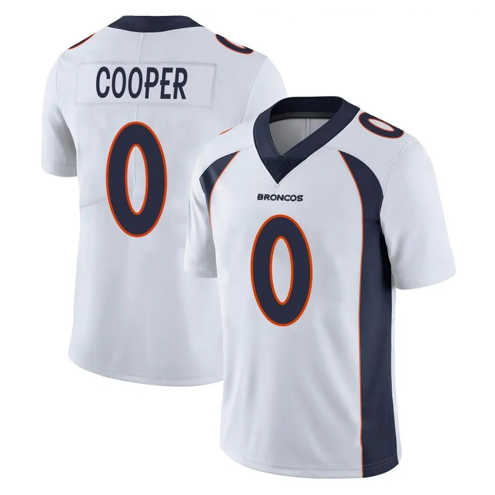 Seanshop D.Broncos #0 Jonathon Cooper Player White Vapor Untouchable Limited Home Game Stitched Jerseys