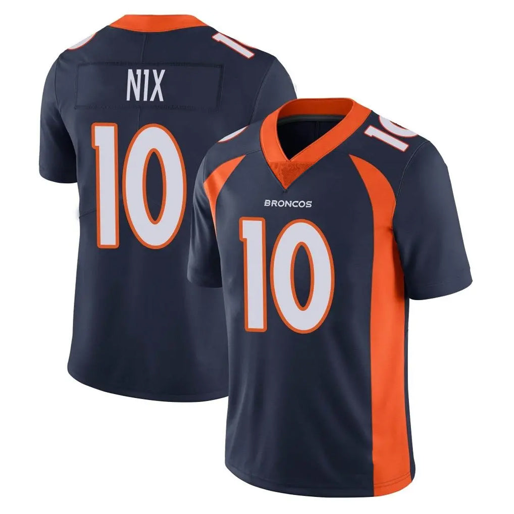 Seanshop D.Broncos #10 Bo Nix Player Navy Vapor Untouchable Limited Game Stitched Jerseys