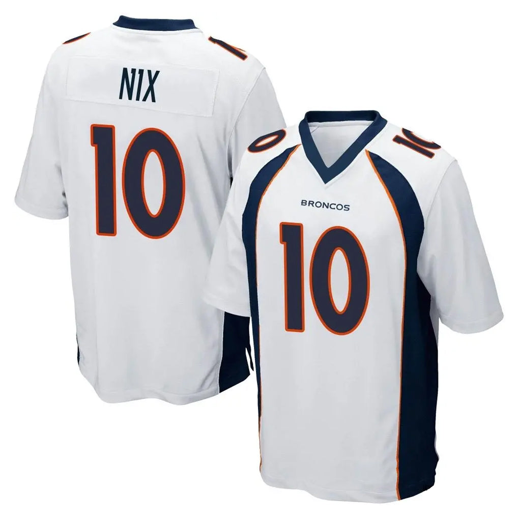 Seanshop D.Broncos #10 Bo Nix Player White Game Stitched Jerseys