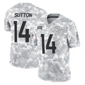 Seanshop D.Broncos #14 Courtland Sutton Player Arctic Camo Salute To Service Limited Stitched Jerseys