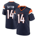 Seanshop D.Broncos #14 Courtland Sutton Player Navy Home Game Stitched Jerseys