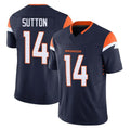 Seanshop D.Broncos #14 Courtland Sutton Player Navy Limited Vapor F.U.S.E. Home Game Stitched Jerseys