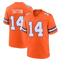 Seanshop D.Broncos #14 Courtland Sutton Player Orange Alternate Collection Throwback Game Stitched Jerseys