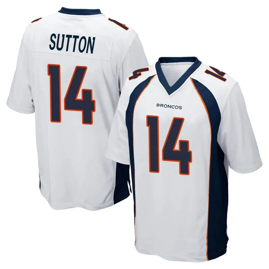 Seanshop D.Broncos #14 Courtland Sutton Player White Game Stitched Jerseys