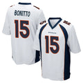 Seanshop D.Broncos #15 Nik Bonitto Player White Game Stitched Jerseys