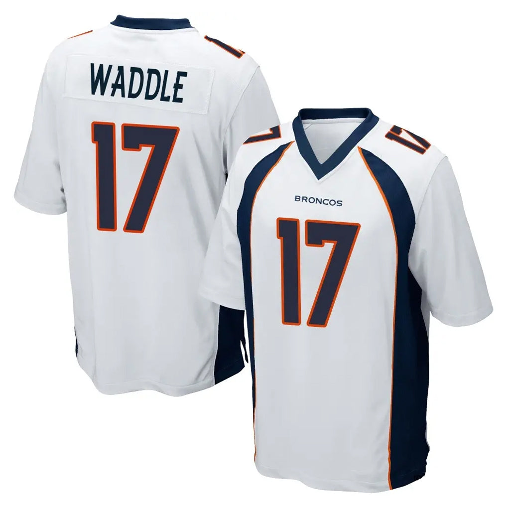 Seanshop D.Broncos #17 Jaylen Waddle Player White Game Stitched Jerseys