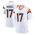 Seanshop D.Broncos #17 Jaylen Waddle Player White Home Game Stitched Jerseys