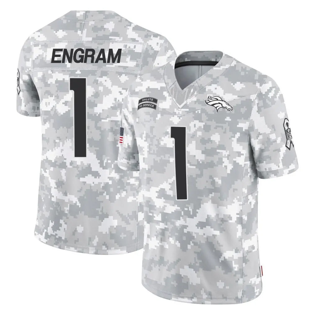 Seanshop D.Broncos #1 Evan Engram Player Arctic Camo Salute To Service Limited Stitched Jerseys