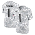 Seanshop D.Broncos #1 Evan Engram Player Arctic Camo Salute To Service Limited Stitched Jerseys