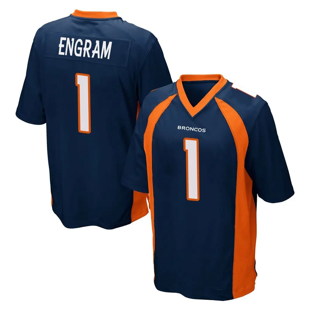 Seanshop D.Broncos #1 Evan Engram Player Navy Game Stitched Jerseys