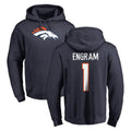 Seanshop D.Broncos #1 Evan Engram Player Navy Pullover Hoodie Limited Stitched Jerseys