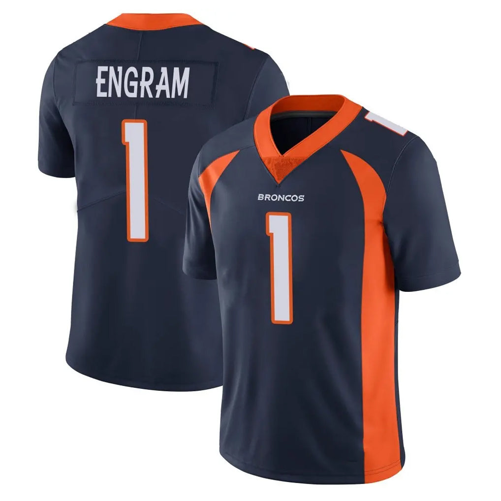 Seanshop D.Broncos #1 Evan Engram Player Navy Vapor Untouchable Limited Game Stitched Jerseys