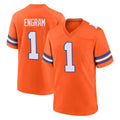 Seanshop D.Broncos #1 Evan Engram Player Orange Alternate Collection Throwback Game Stitched Jerseys
