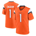 Seanshop D.Broncos #1 Evan Engram Player Orange Home Game Stitched Jerseys