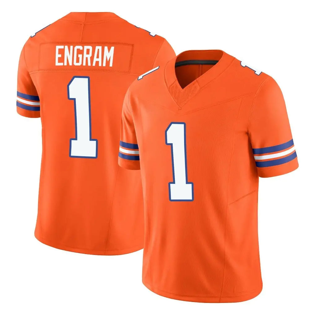Seanshop D.Broncos #1 Evan Engram Player Orange Limited Alternate Vapor F.U.S.E. Throwback Game Stitched Jerseys