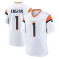 Seanshop D.Broncos #1 Evan Engram Player White Home Game Stitched Jerseys