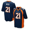 Seanshop D.Broncos #21 Riley Moss Player Navy Game Stitched Jerseys