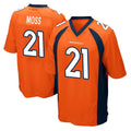Seanshop D.Broncos #21 Riley Moss Player Orange Color Home Game Stitched Jerseys