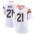 Seanshop D.Broncos #21 Riley Moss Player White Home Game Stitched Jerseys