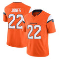 Seanshop D.Broncos #22 Brandon Jones Player Orange Vapor F.U.S.E. Limited Home Game Stitched Jerseys
