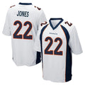 Seanshop D.Broncos #22 Brandon Jones Player White Game Stitched Jerseys