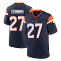 Seanshop D.Broncos #27 J.K. Dobbins Player Navy Home Game Stitched Jerseys