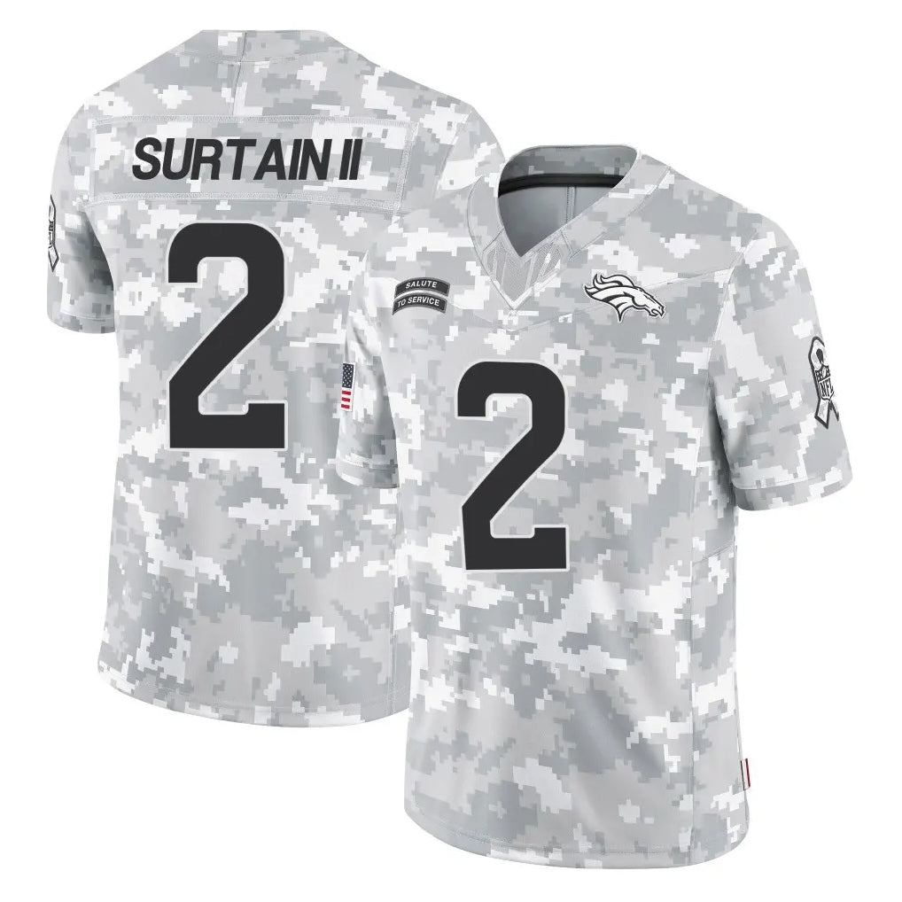 Seanshop D.Broncos #2 Pat Surtain II Player Arctic Camo Salute To Service Limited Stitched Jerseys
