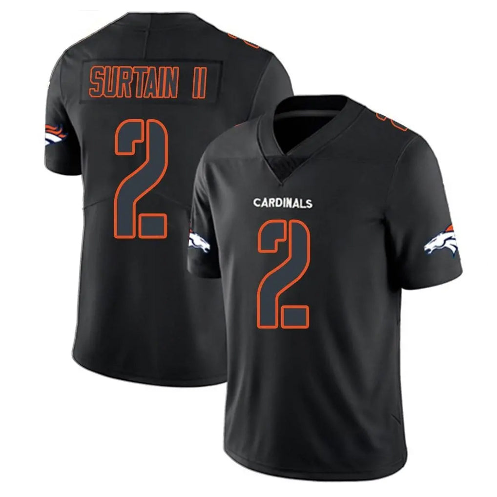 Seanshop D.Broncos #2 Pat Surtain II Player Black Impact Limited Game Stitched Jerseys