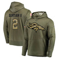 Seanshop D.Broncos #2 Pat Surtain II Player Olive Salute to Service Pullover Hoodies Home Game Stitched Jerseys