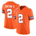 Seanshop D.Broncos #2 Pat Surtain II Player Orange Limited Alternate Vapor F.U.S.E. Throwback Game Stitched Jerseys