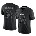 Seanshop D.Broncos #34 JL Skinner Player Black Reflective Limited Stitched Jerseys